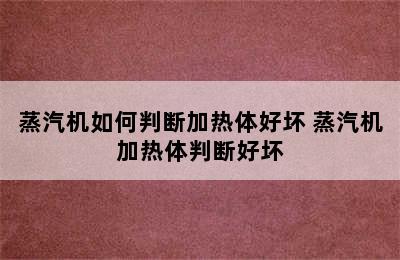 蒸汽机如何判断加热体好坏 蒸汽机加热体判断好坏